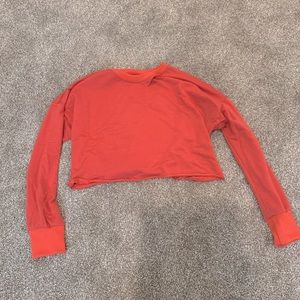 Crop cut out crew neck sweater Size S